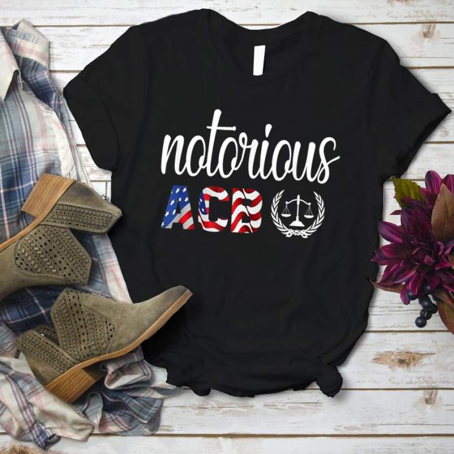 Notorious ACB Scotus 2020 Tee Vintage us Vlag  T-Shirt