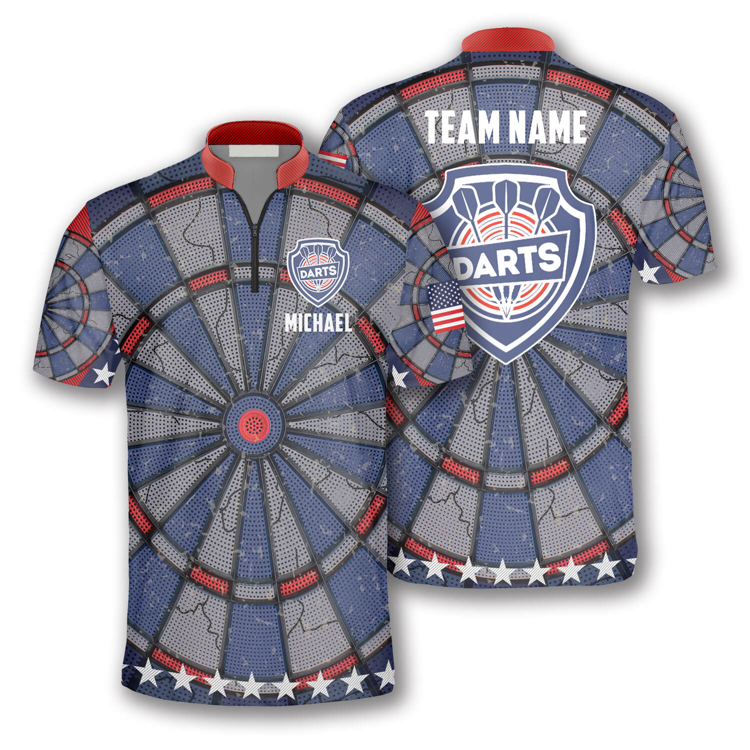 3D All Over Print Dart Board Pattern Background Custom Darts Jerseys For Men, Shirt For Dart Player