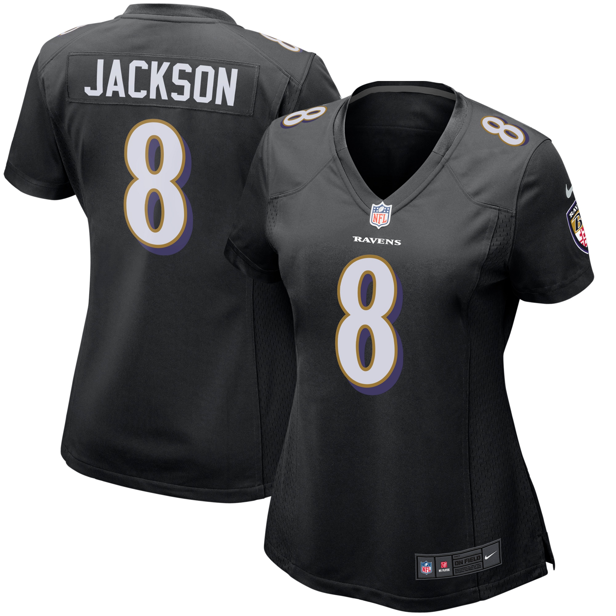 Women’s Baltimore Ravens Lamar Jackson Black Game Event Jersey