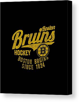 Boston Bruins Womens Gray V Neck Team Short Sleeve Boston Beau Roper Canvas Print