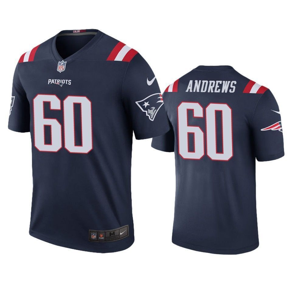 New England Patriots David Andrews Navy Color Rush Legend 3D Jersey