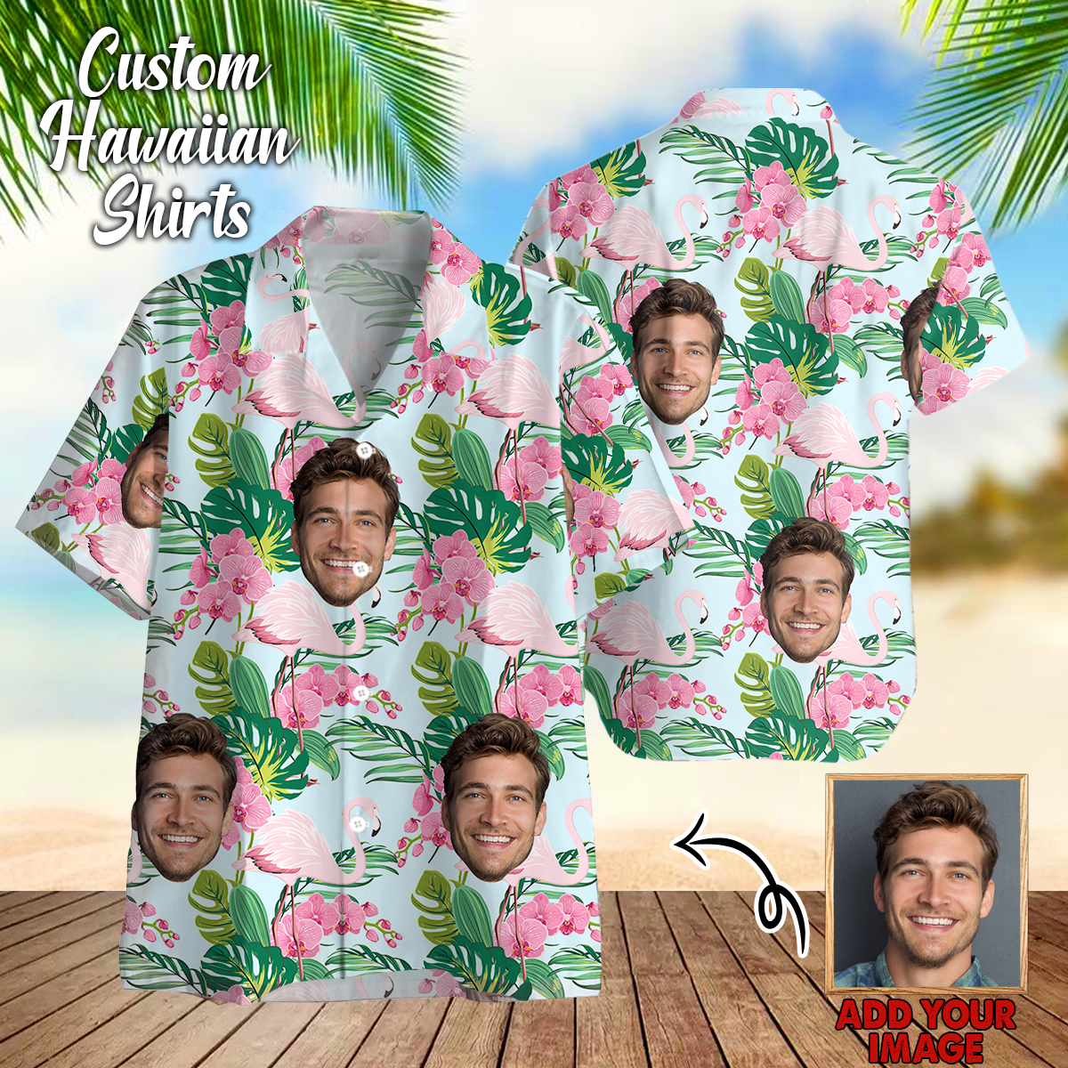 Custom Photo Face Hawaii Shirt Ha109341