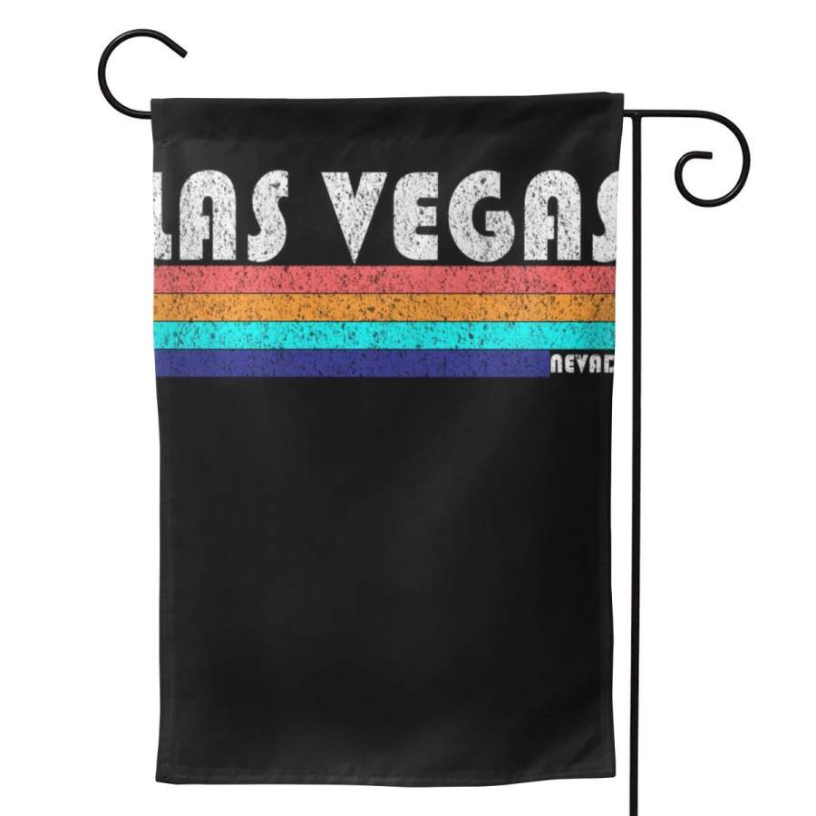 2 Pcs Garden Flag Vintage Las Vegas Nevada Stripe Logo Horizontal Poster 12.5″x18″ -Mothers Day, Birthday Gifts for Mom, Dad, Wife, Husband, Daughters, Grandma, Friends