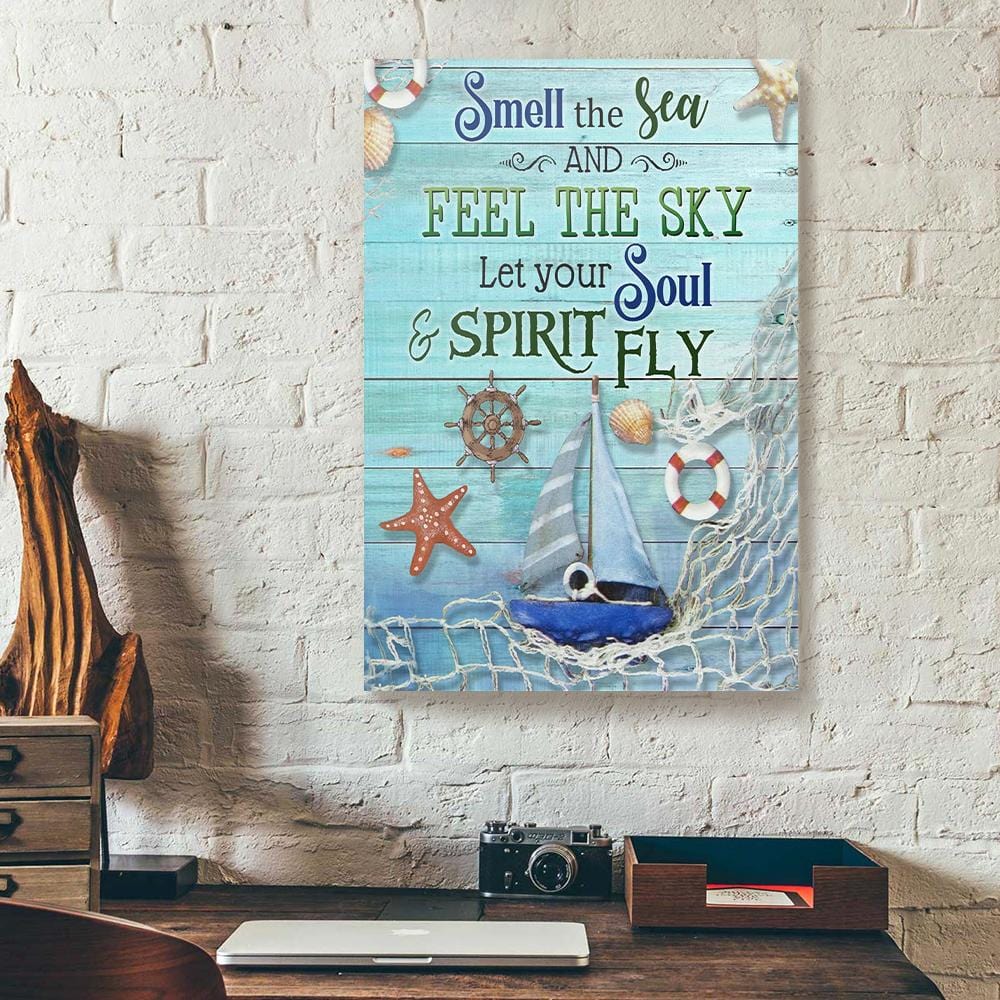 Canvas Art Prints Smell The Sea And Feel The Sky Ocean Canvas Home Decor Canvas