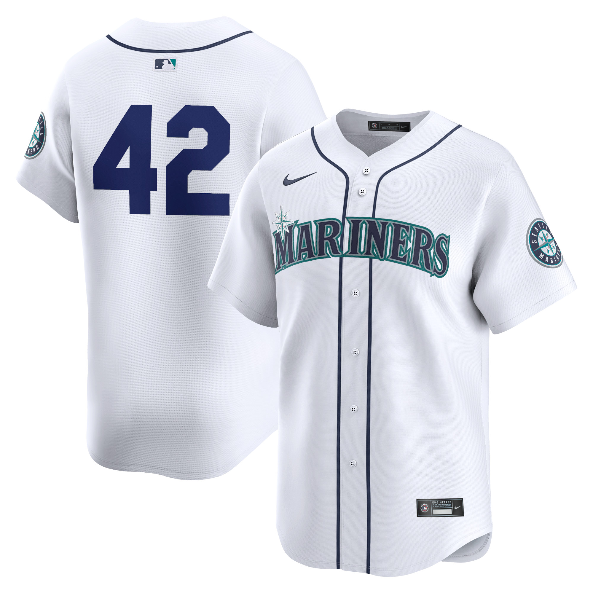 Seattle Mariners 2024 Jackie Robinson Day Home Limited Jersey  White