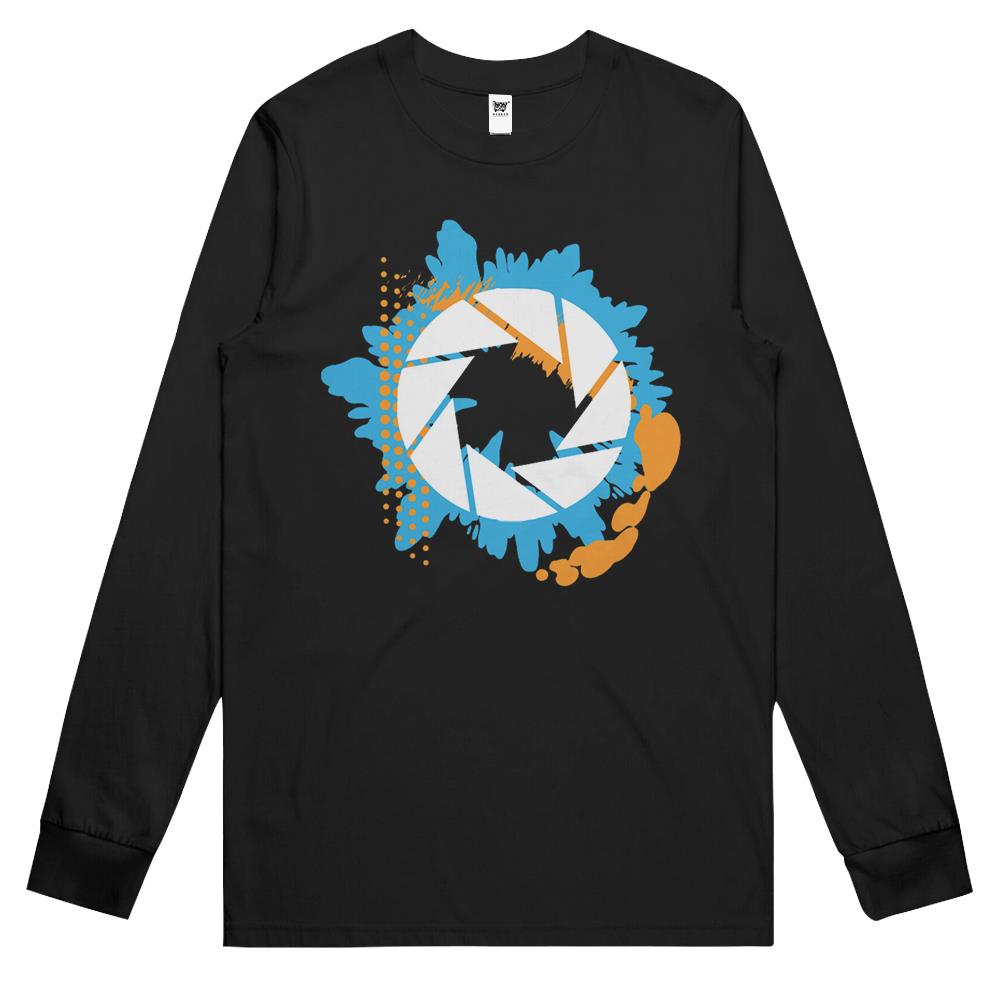 Portal – Abstract Aperture Logo Long Sleeve T Shirts