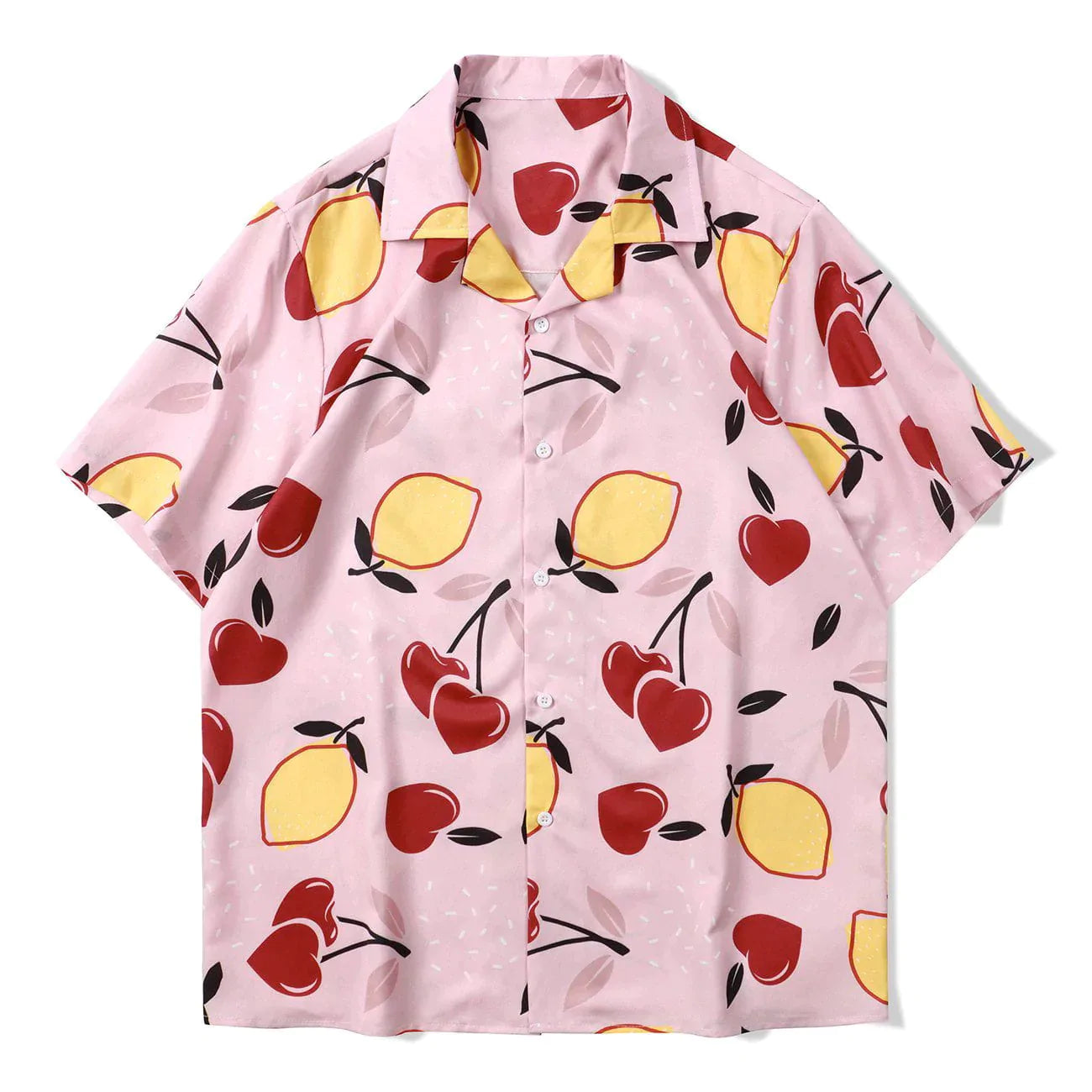 Talishko™ – Lemon And Cherry Graphic Short Sleeve Shirt