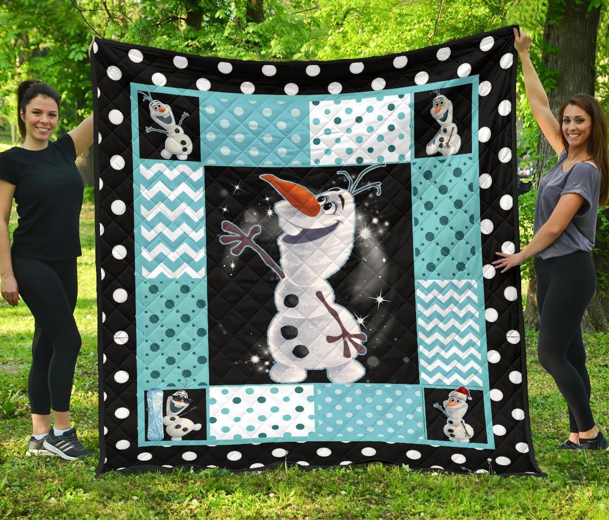 Olaf Quilt Blanket Cute Gift Idea For Cartoon Fan