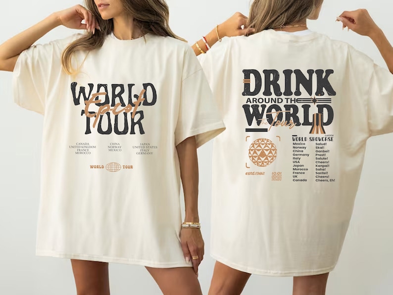 Disney Epcot World Tour Shirt, Drink Around The World Shirt, Disney Group Trip Shirt, Retro Disneyland Epcot Shirt, Epcot Disneyworld Shirt