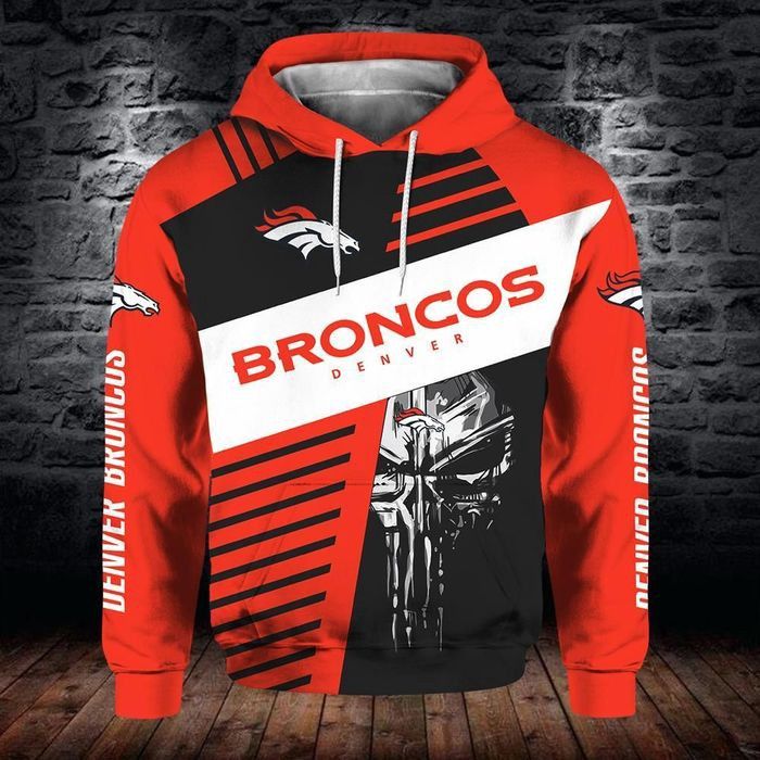 Denver Broncos Hoodie Hooded Pocket Pullover Sweater Perfect Gift