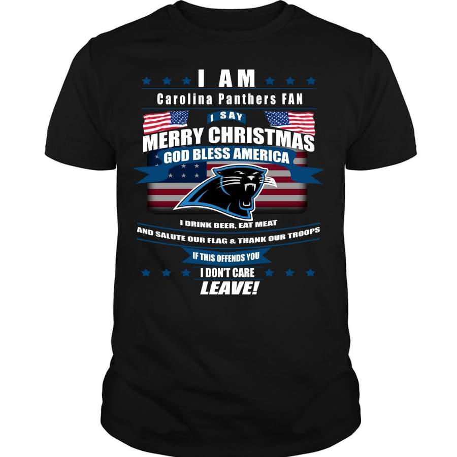 God Bless America T Shirt, Carolina Panthers T Shirt