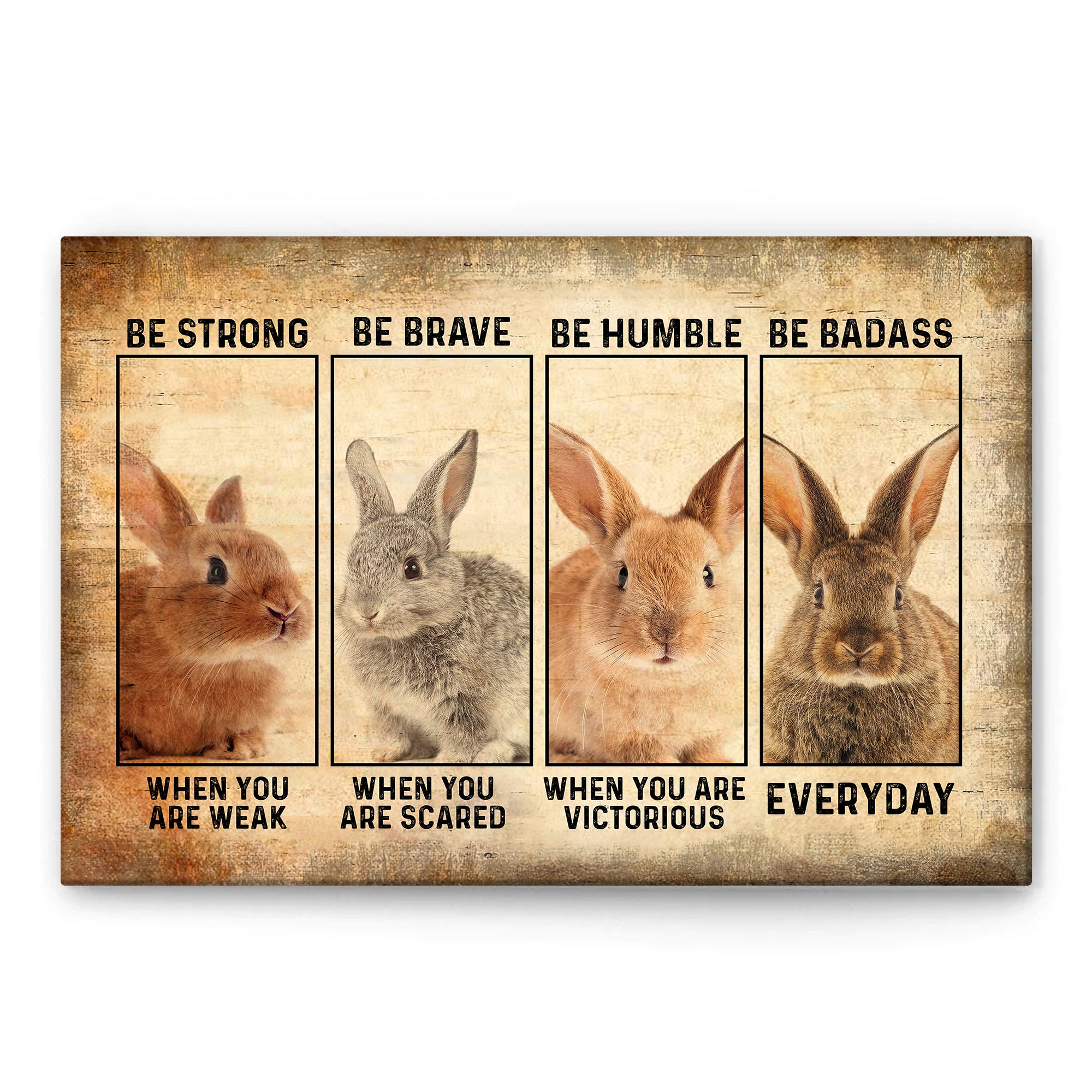 Rabbit Poster & Canvas, Be Strong Be Brave Wall Art, Home Decor, Mother’S Day, Birthday Gift For Rabbit Lover, Mom, Girl