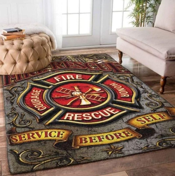 Fire Rescue Firefighter Rectangle FN170240 Area Rug – Floor Decor The US Decor