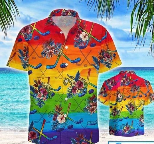 Aloha Shirts Hockey Lgbt Tropical Hawaiian Shirt