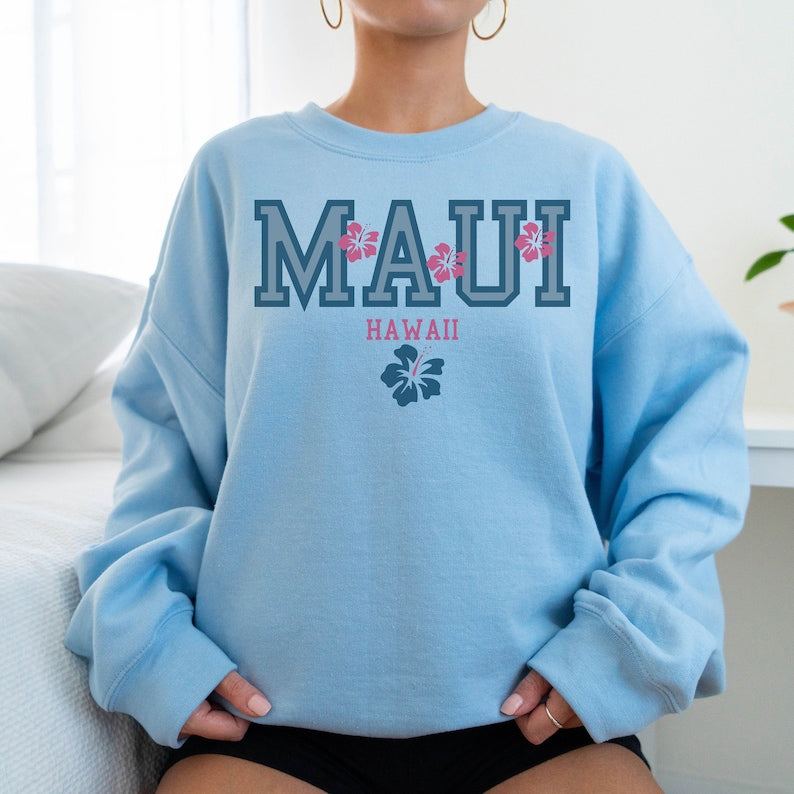 Maui Crewneck Sweatshirt, Hawaii Sweatshirt, Coconut Girl, Maui Gifts, Maui Sweatshirt, Hawaii Crewneck, Hawaiian Sweatshirt Sws2101