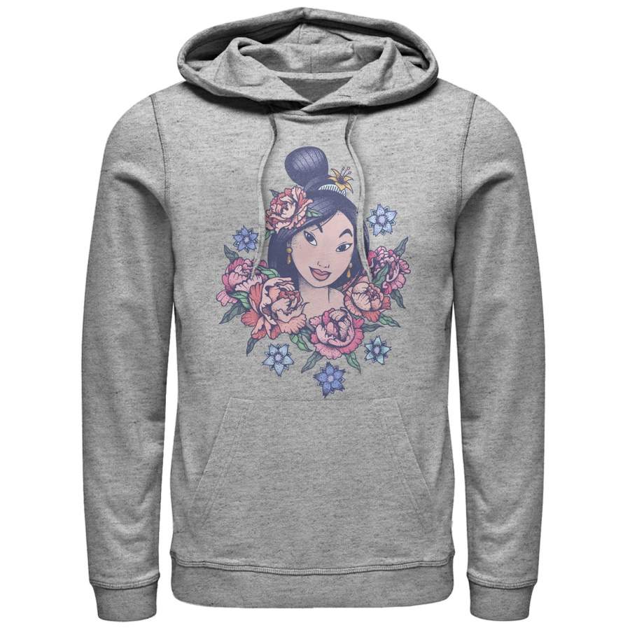 Mulan Men’s Floral Portrait  Lightweight Hoodie