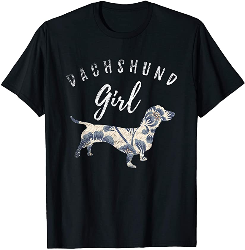 Vintage Dog Parent Cute Animal Lover Gift Girls Dachshund T-Shirt