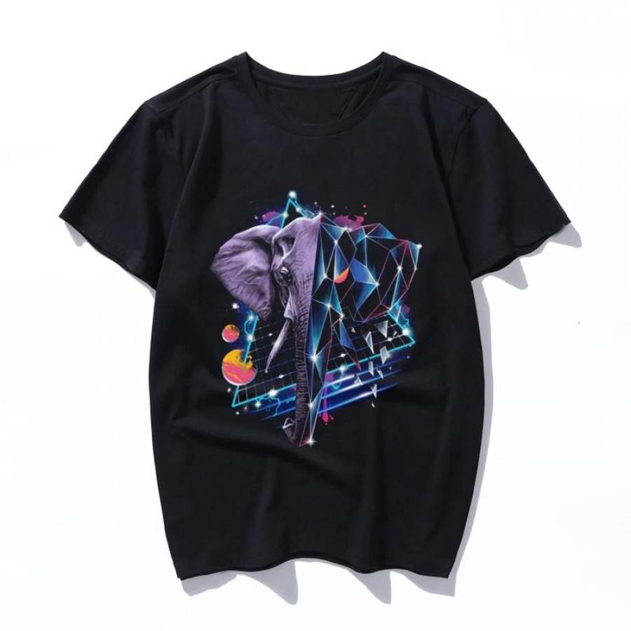 rad elephant 2019 new summer design short sleeve Men T Shirt Casual Cotton Tee fashion Shirt Women Slim Fit T-Shirt O-Neck Printed Tees tops