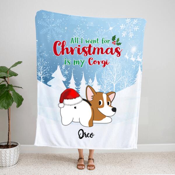 Personalized Dog Lover Blanket – Dog Christmas Gifts – Up To 6 Dogs