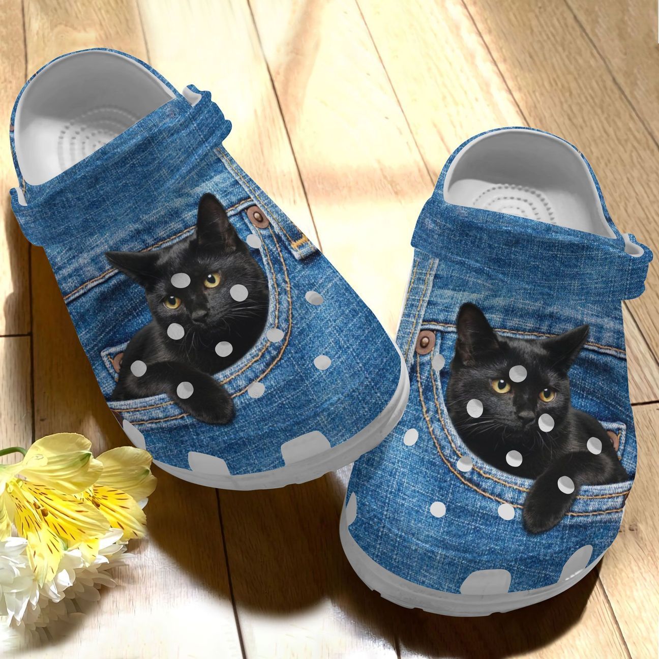 Black Cat Personalize Clog, Custom Name, Text, Fashion Style For Women, Men, Kid, Print 3D Black Cat Collection