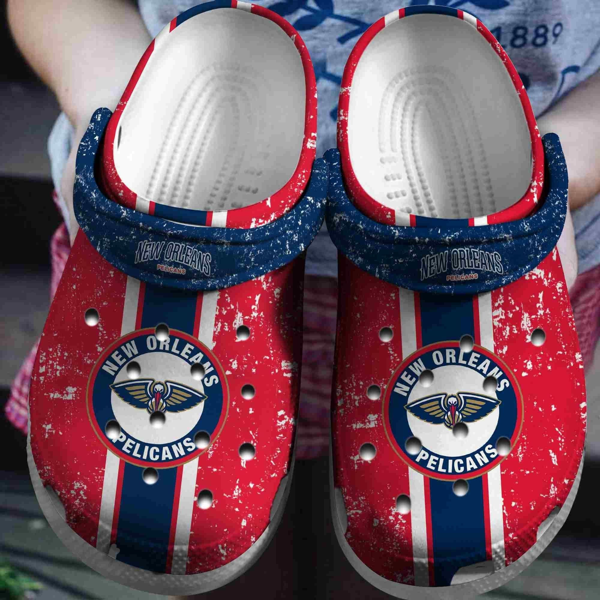 New Orleans Pelicans Basketball Club Shoes Clogs Crocband Comfortable For Men Women