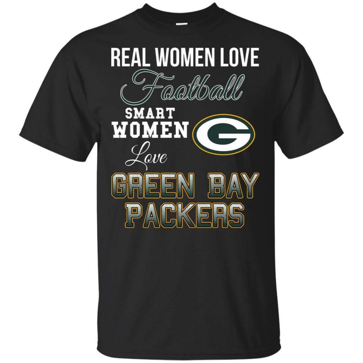 Real Women Love Football Smart Women Love Green Bay Packers Team T-Shirt PT06