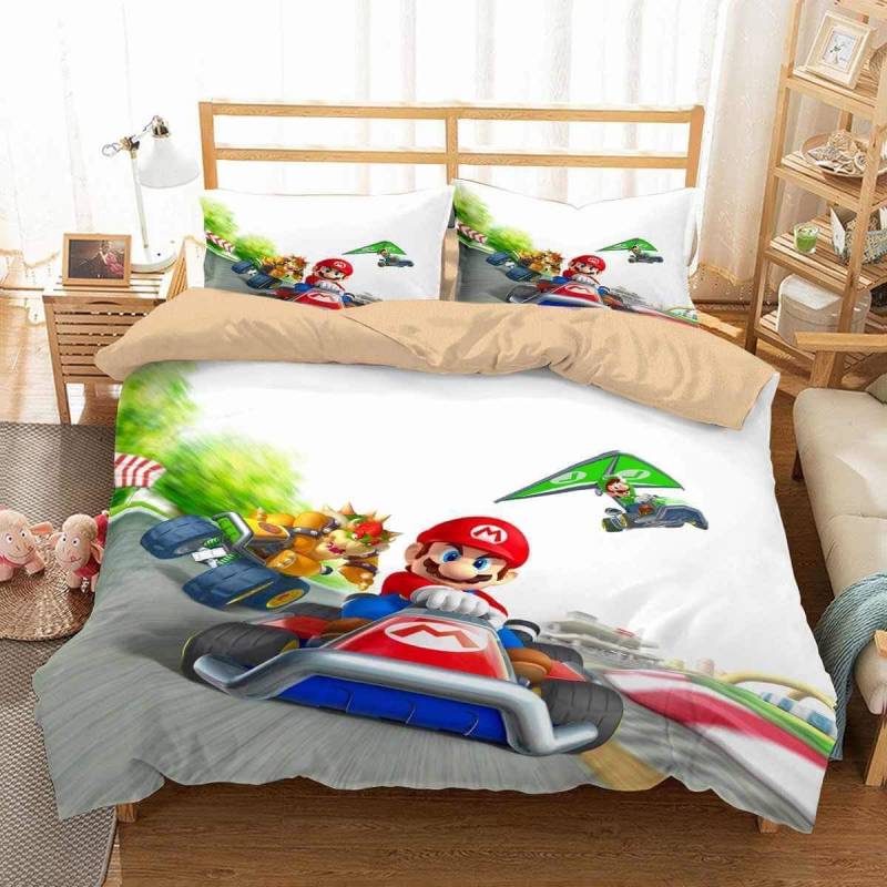 3D Customize Mario Kart Bedding Set Duvet Cover Set Bedroom Set Bedlinen 1