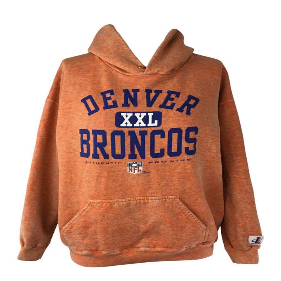 Vintage Denver Broncos Graphic Hooded Sweatshirt S0626