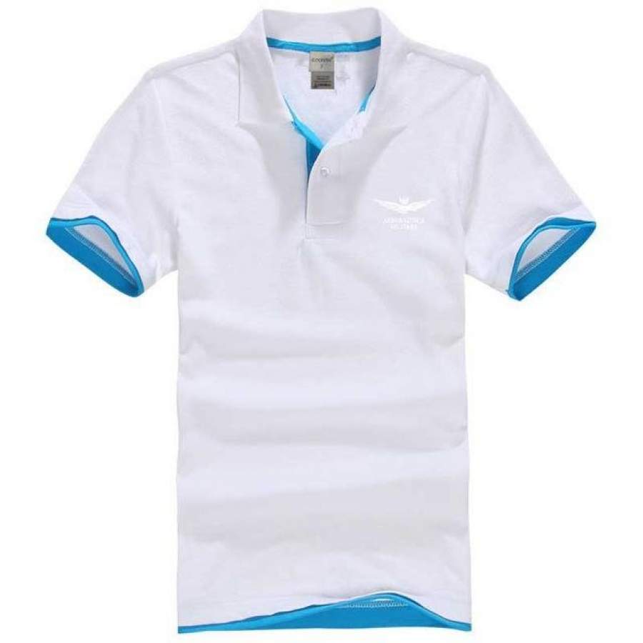 Summer Solid Polo Shirts Men Short Sleeve Cool Shirt Business Style Men’s Polo Shirt