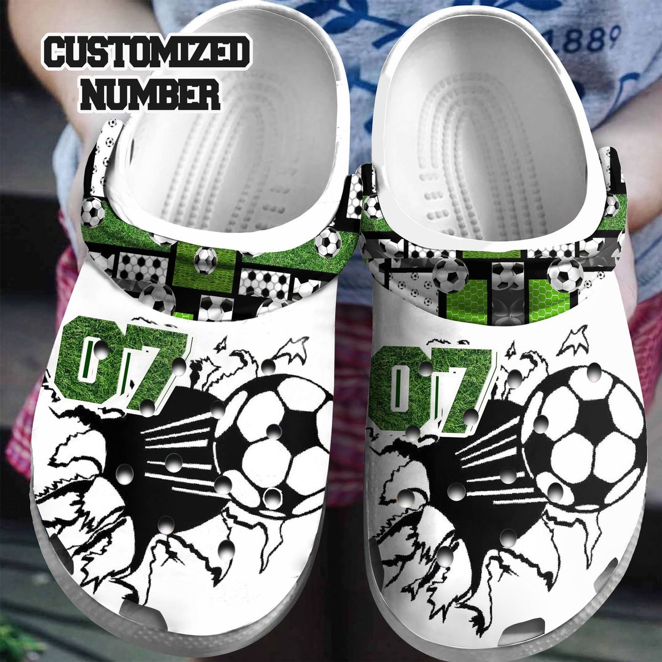 Soccer Personalized Clog, Custom Name, Text, Color, Number Fashion Style For Women, Men, Kid, Print 3D Cool Shot