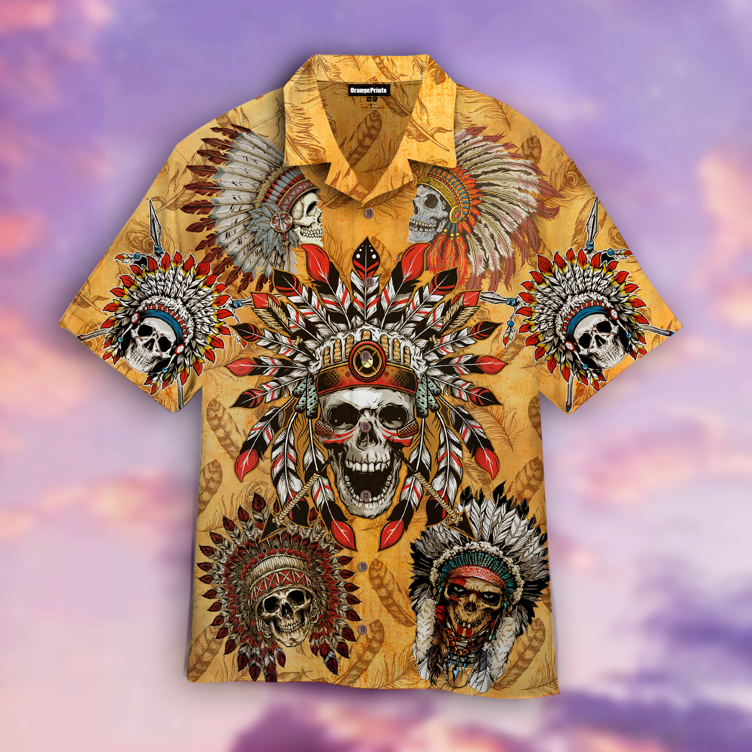 Skull Native American Aloha Hawaii Shirts For Men And Women Ha67931