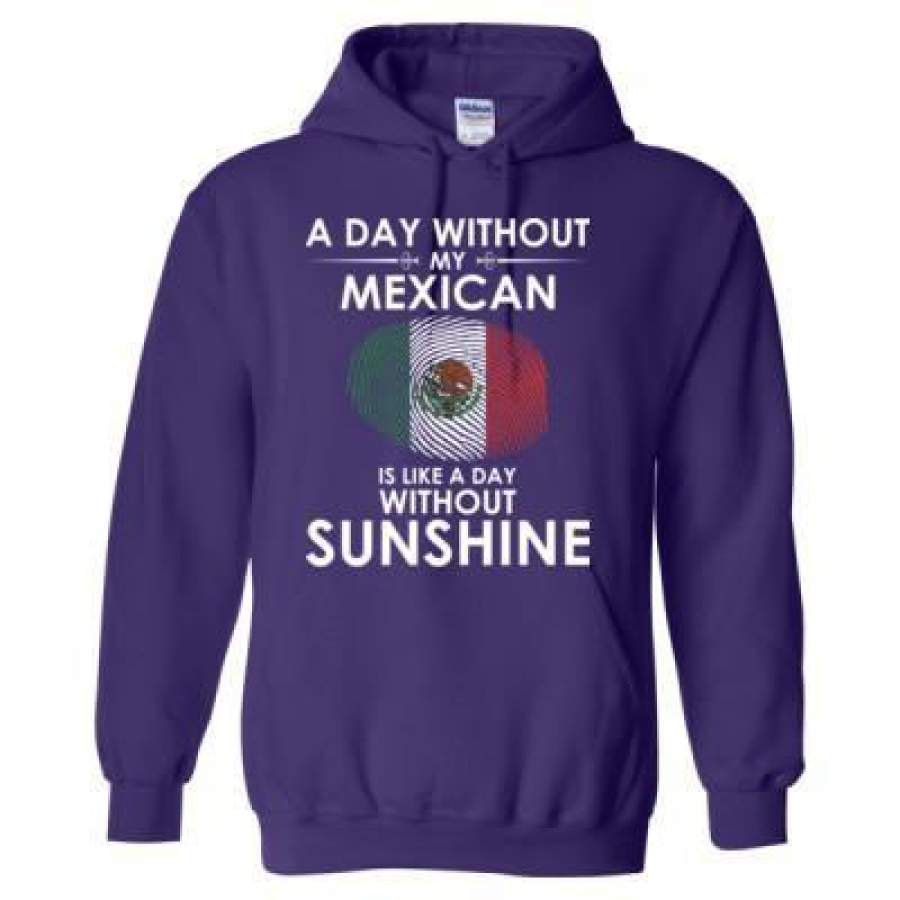 AGR A Day Without My Mexican Is Like A Day Without Sunshine – Heavy Blend™ Hooded Sweatshirt