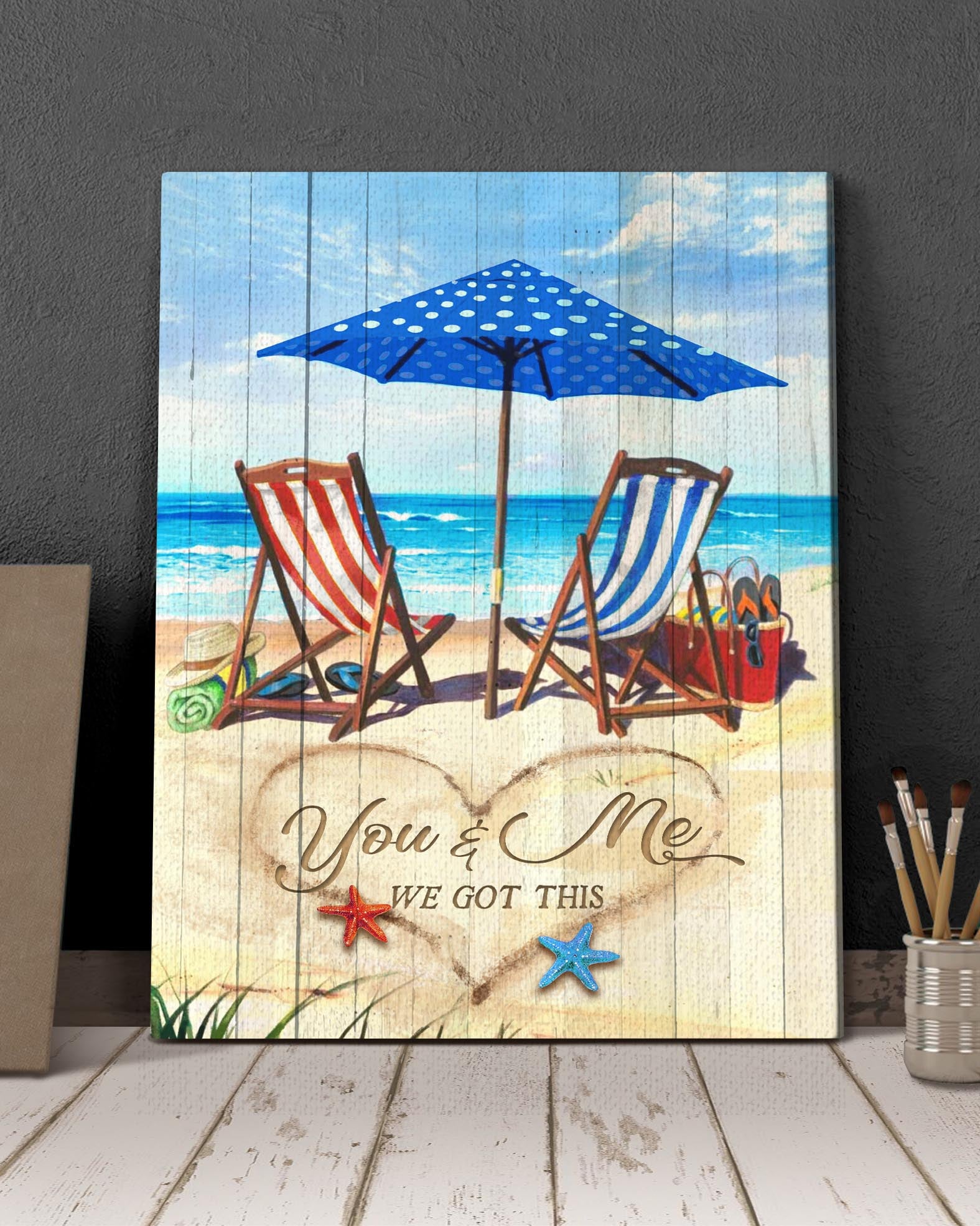 Beach You And Me We Got This Premium Canvas Wall Art