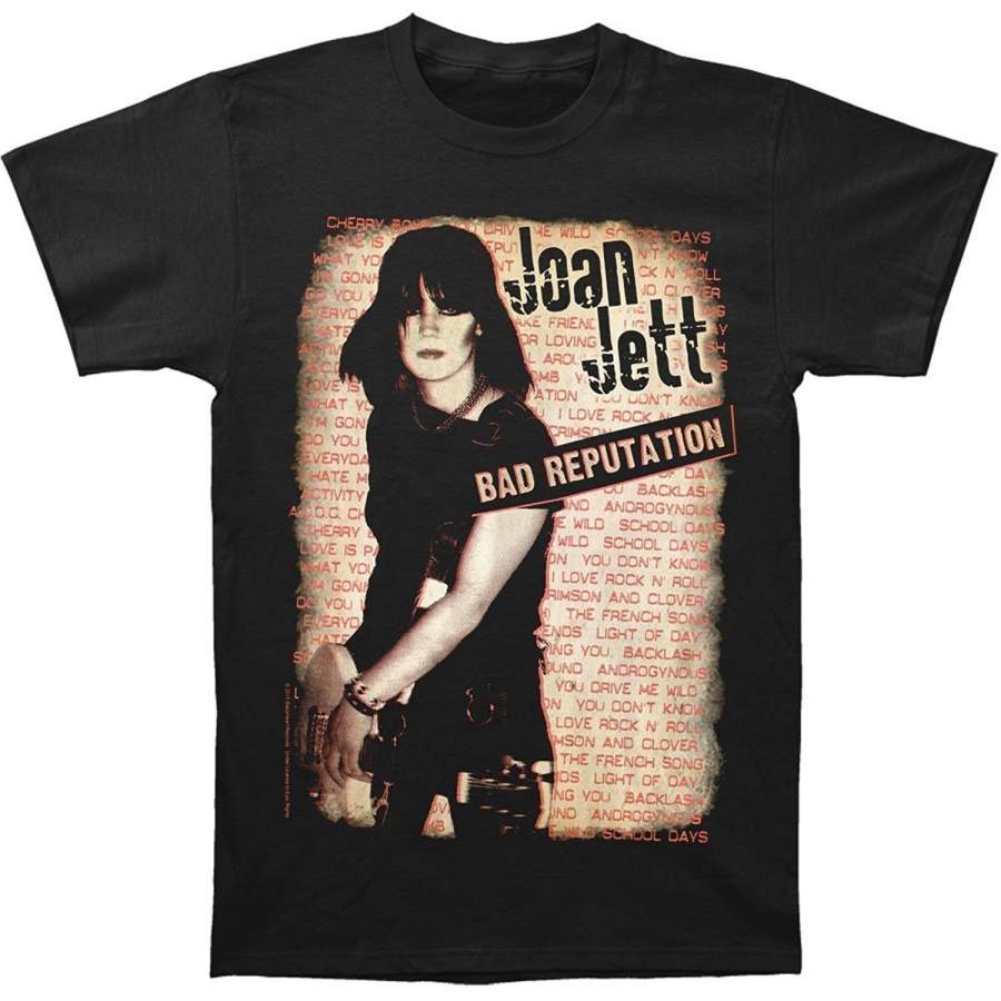 YPS Men’s Fashion T-Shirt Joan Jett Bad Reputation Big Print Subway Tee Men Cotton T Shirt Casual Shirts