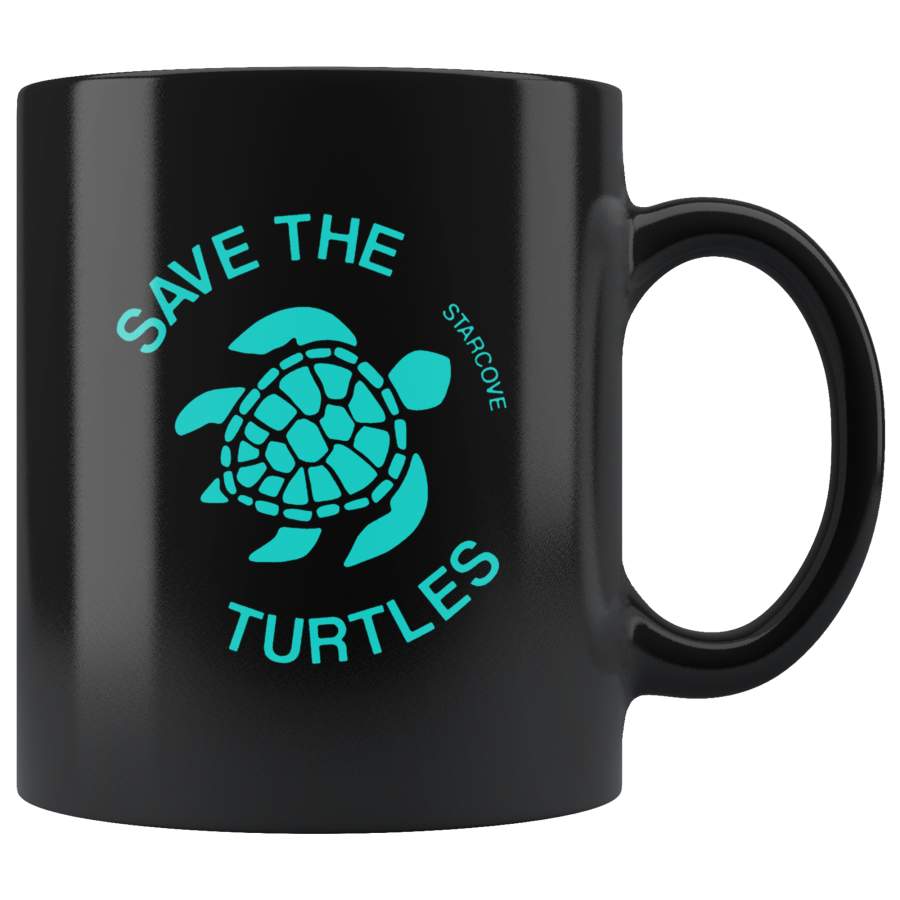 Save the Turtle Vsco Sea Ocean Beach Lover Gift Aesthetic White Coffee Mug