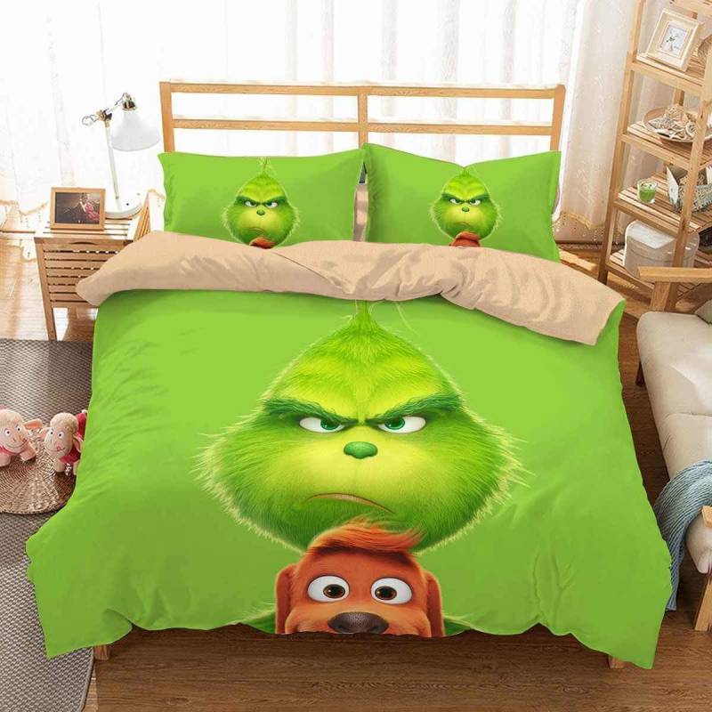 3D Customize The Grinch Bedding Set Duvet Cover Set Bedroom Set Bedlinen 2