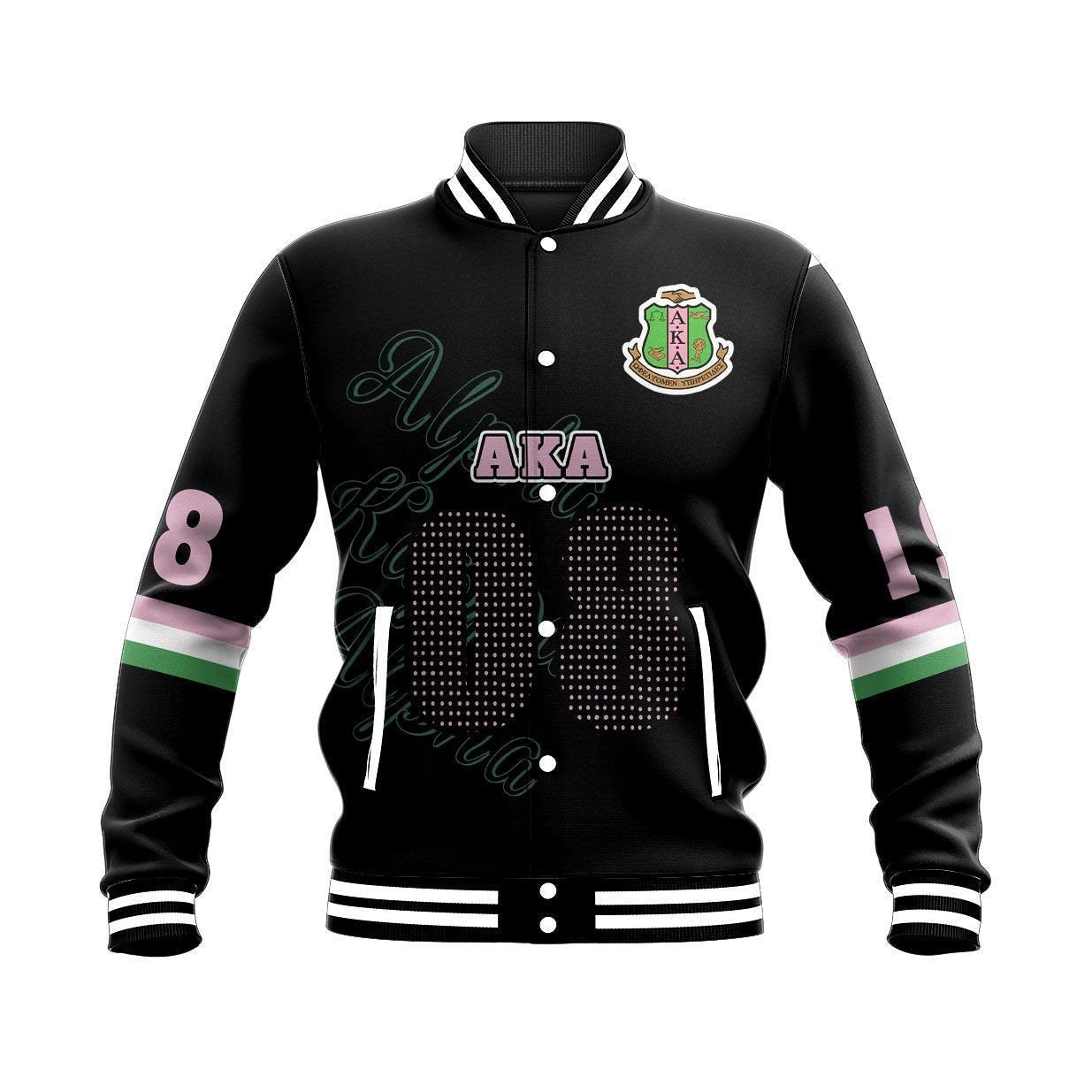 Wonder Print Jacket – Nineteen08 Alpha Kappa Alpha Baseball Jacket Lt10