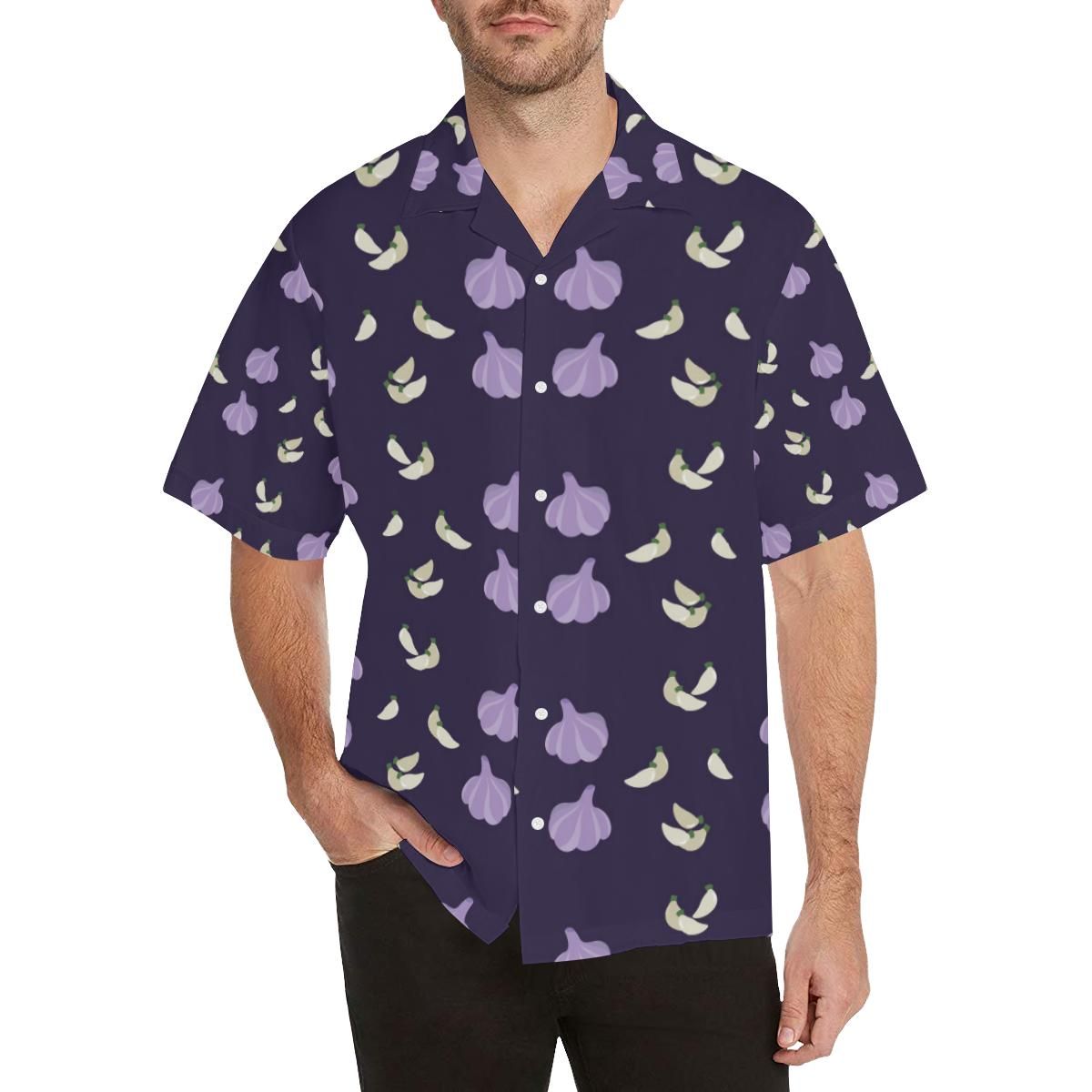 Garlic Pattern Background Theme All Over Print Hawaii Shirt Ha24034