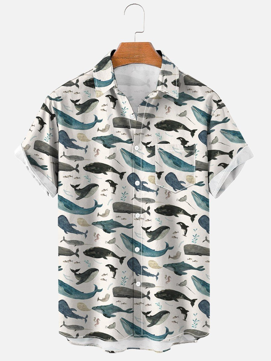 Men’S Whale Casual Shirt