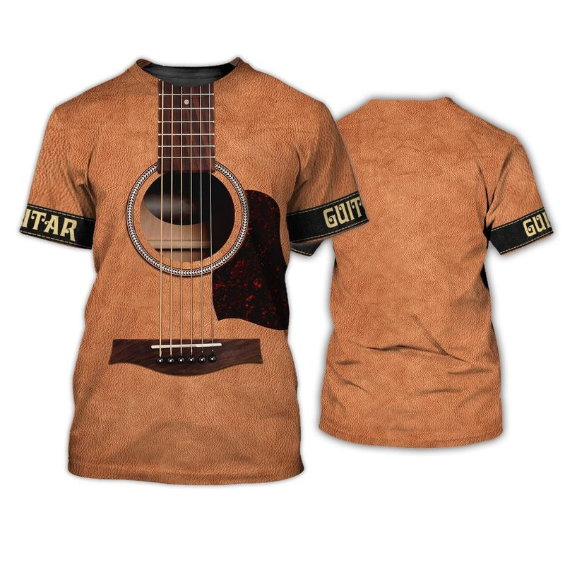 3D Full Print T Shirt Guitar Classic 3D Hoodie Guitar Acoustic Best Gift For Guitar Lover, Guitar Man