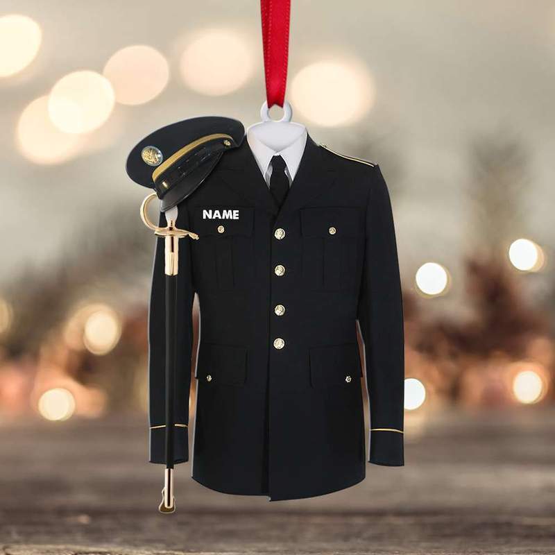 Personalized Army Uniform Personalized Shaped Ornament