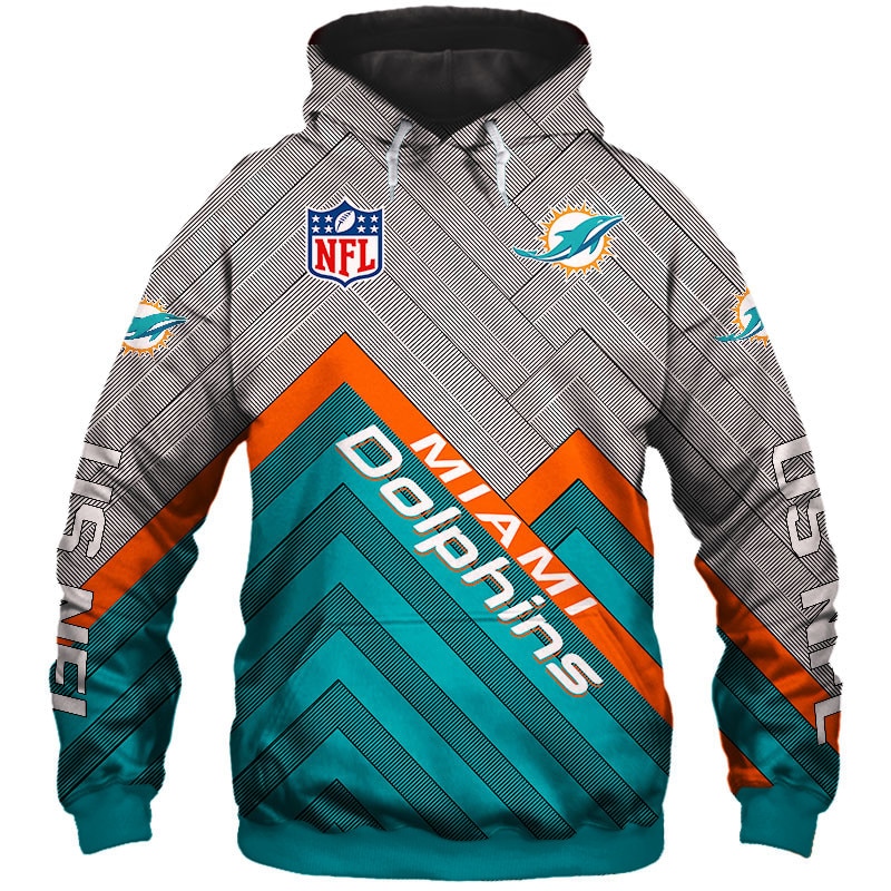 Miami Dolphins Hoodie 3D Cheap Long Sweatshirt Pullover Size S-5Xl