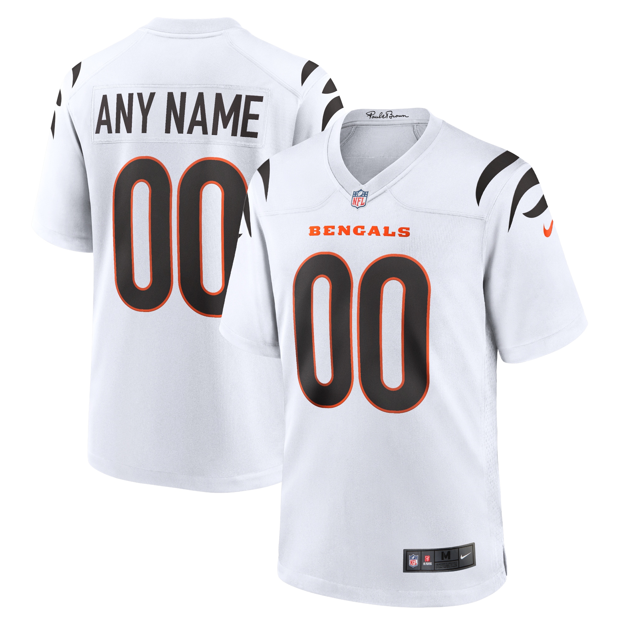 Men’s Cincinnati Bengals White Game Custom Jersey