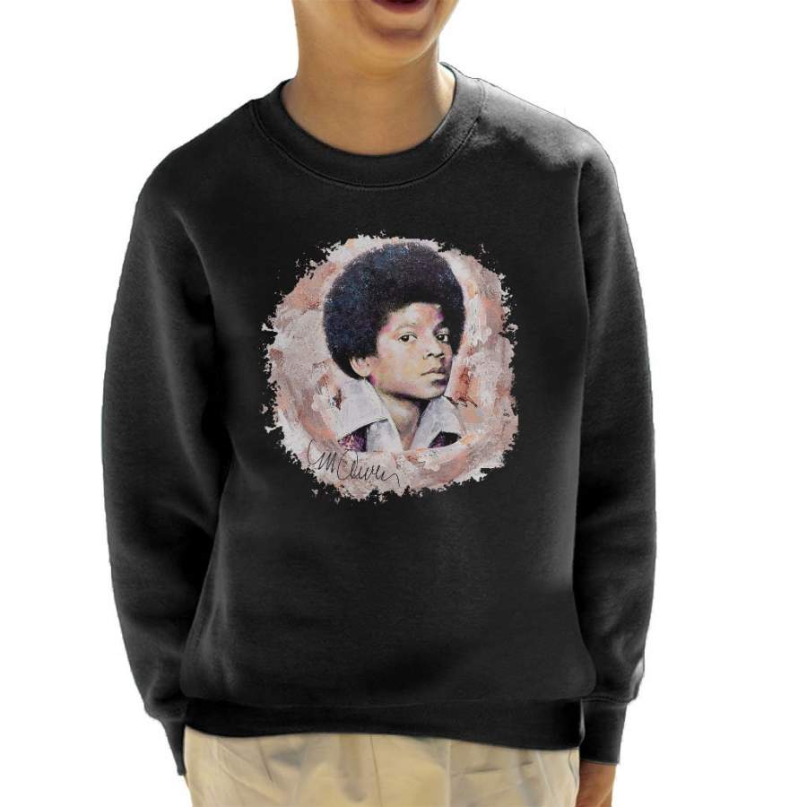 Sidney Maurer Original Portrait Of Michael Jackson Young Kid’s Sweatshirt