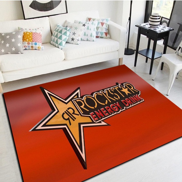 Rockstar energy Insprired Rug, Living Room Carpet, Floor Mat Home Decor