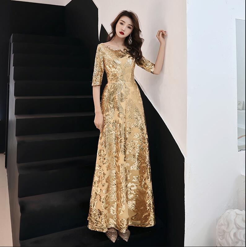 weiyin Evening Dresses 2022 Elegant Sequined Evening Gowns Long Formal Evening Dress Styles Women Prom Party Dresses WY1356 alx