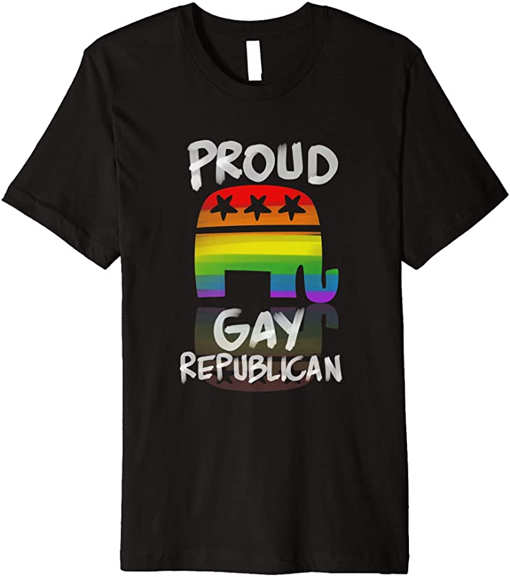 Rainbow Color Elephant Proud Gay Republican LGBTQ Premium T-Shirt