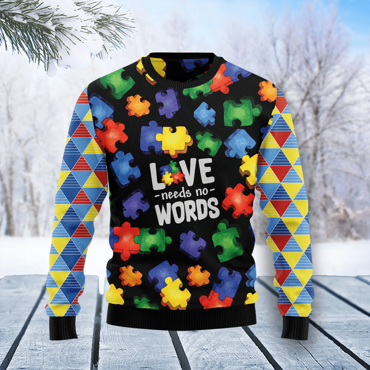 Autism Love Christmas Ugly Sweater