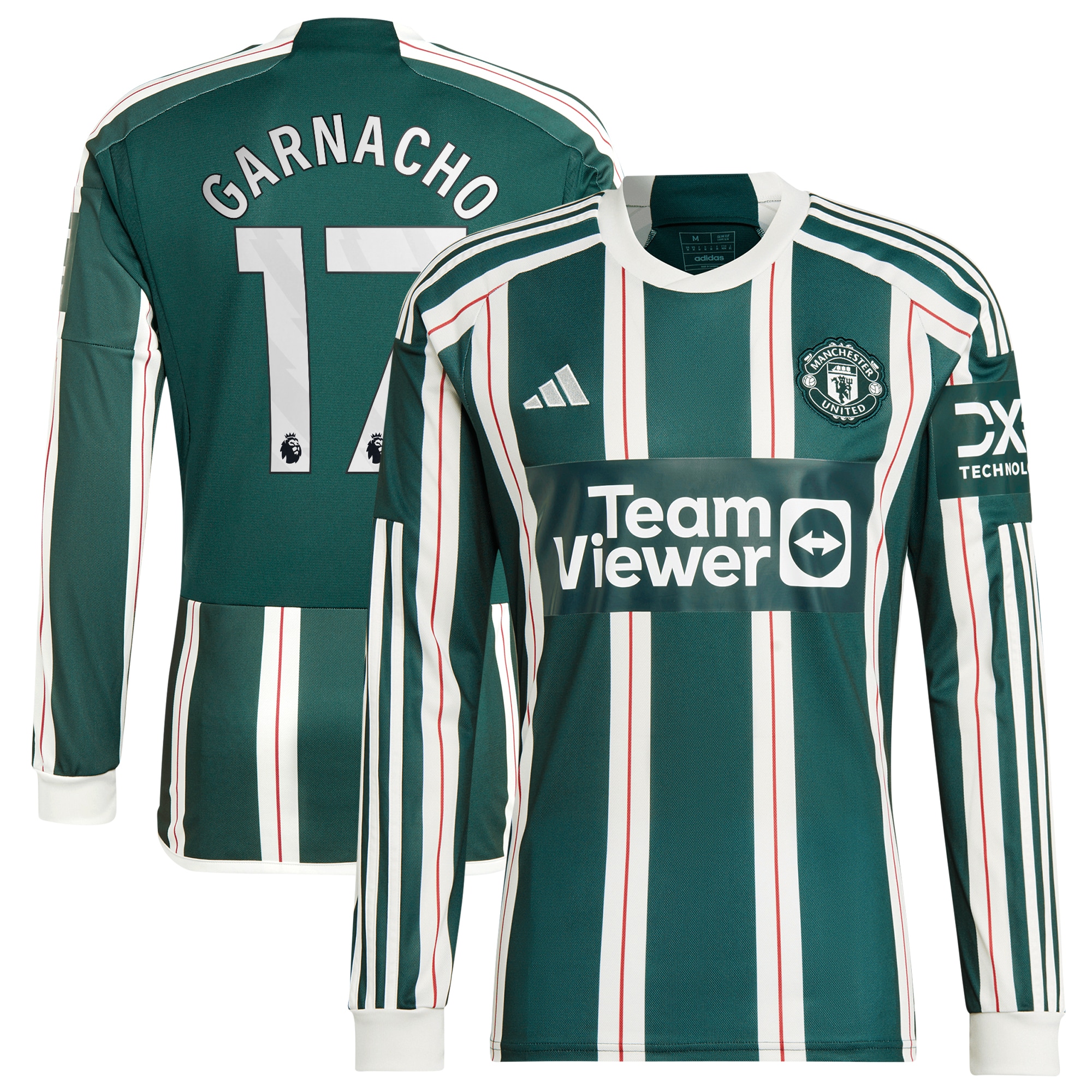 Alejandro Garnacho Manchester United 2023/24 Away Replica Long Sleeve Player Jersey  Green