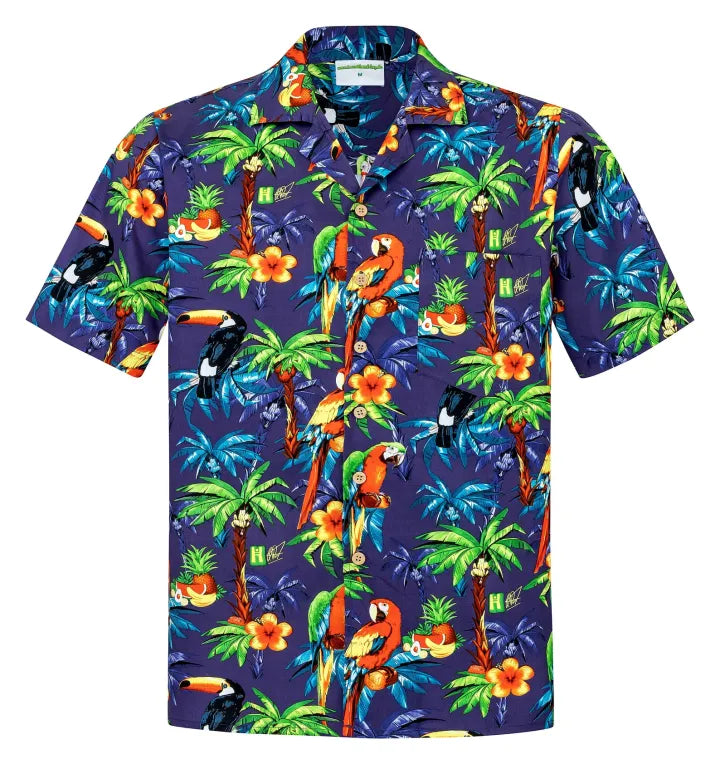 Hawaii Shirt Hawaii Parrots Blue Hawaii Ha45299